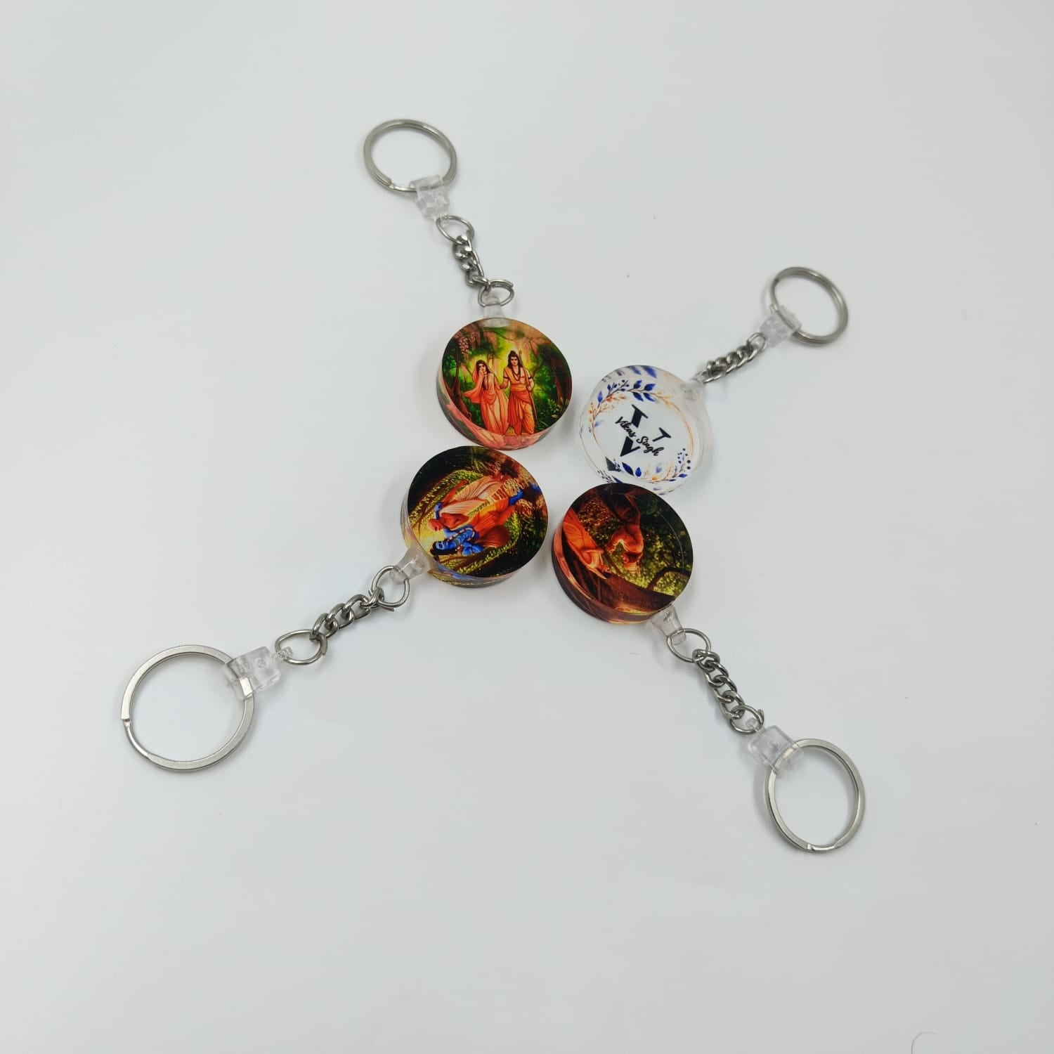 10mm Crystal Circle Keychain