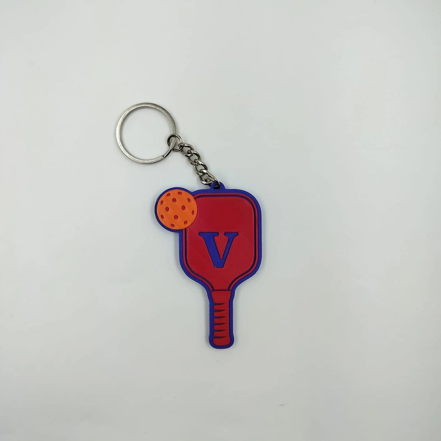 Personalized Alphabet Pickleball Paddle Keychain