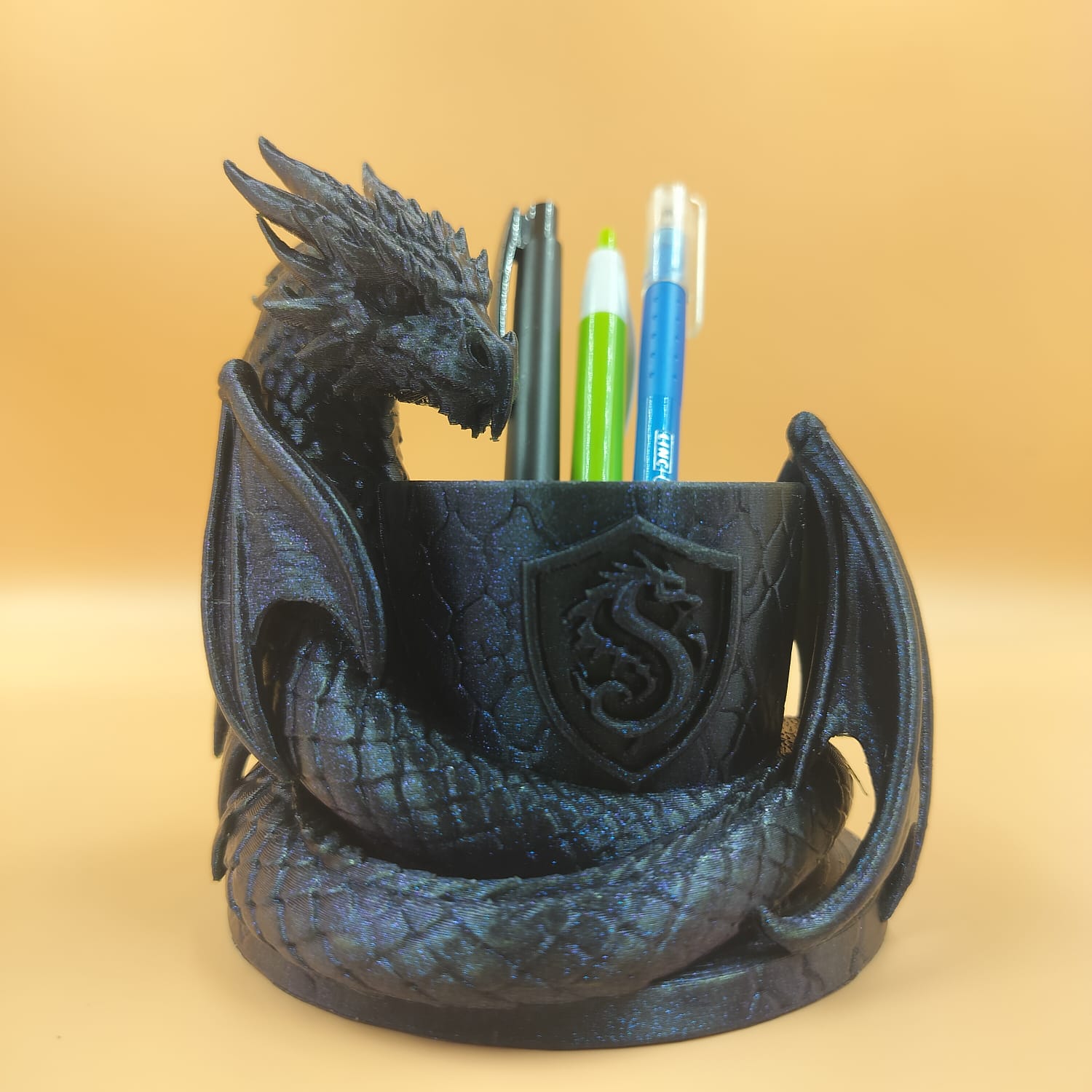 3D Printed Dragon Pen Holder | Glitter PLA – PrintCord
