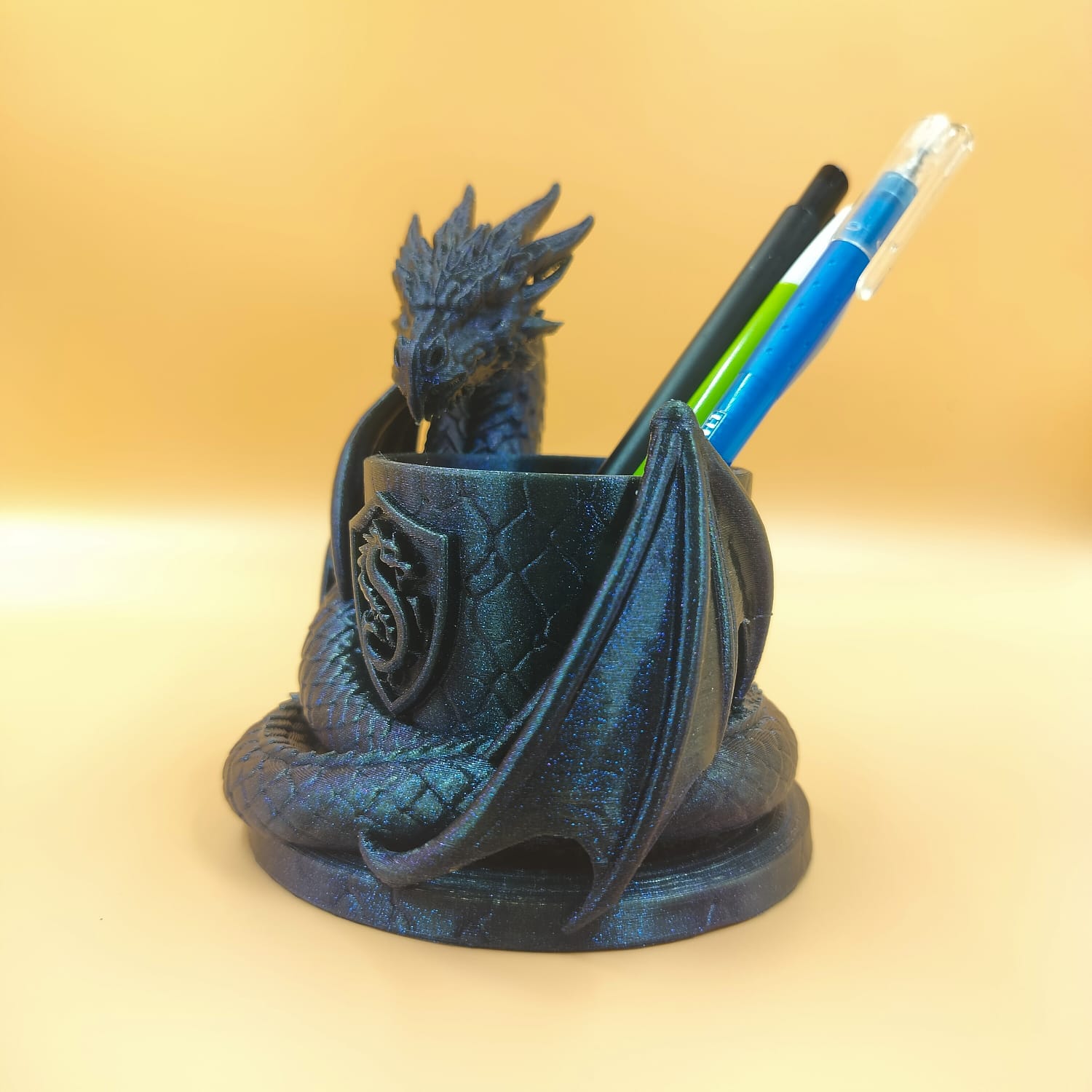 3D Printed Dragon Pen Holder | Glitter PLA – PrintCord