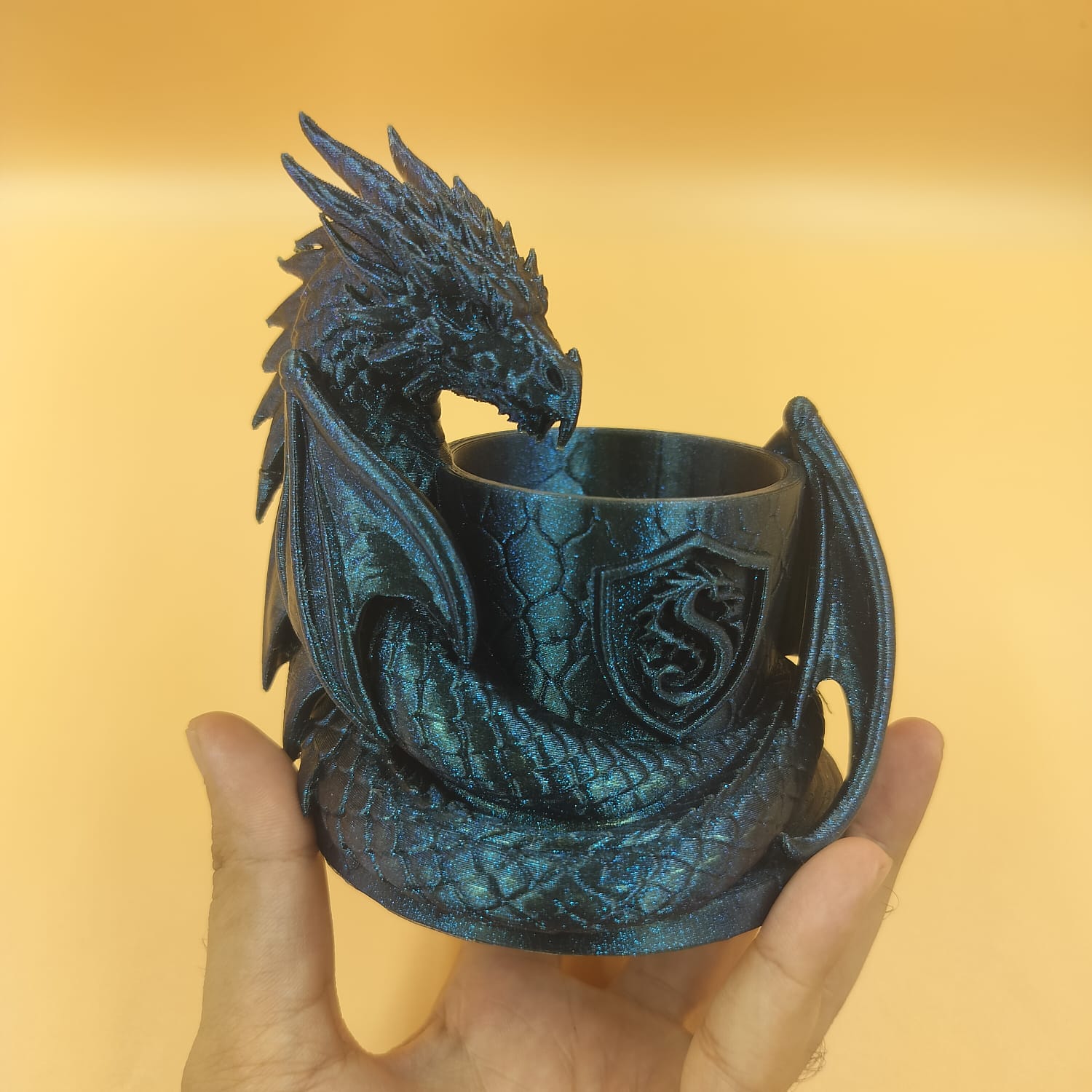 3D Printed Dragon Pen Holder | Glitter PLA – PrintCord