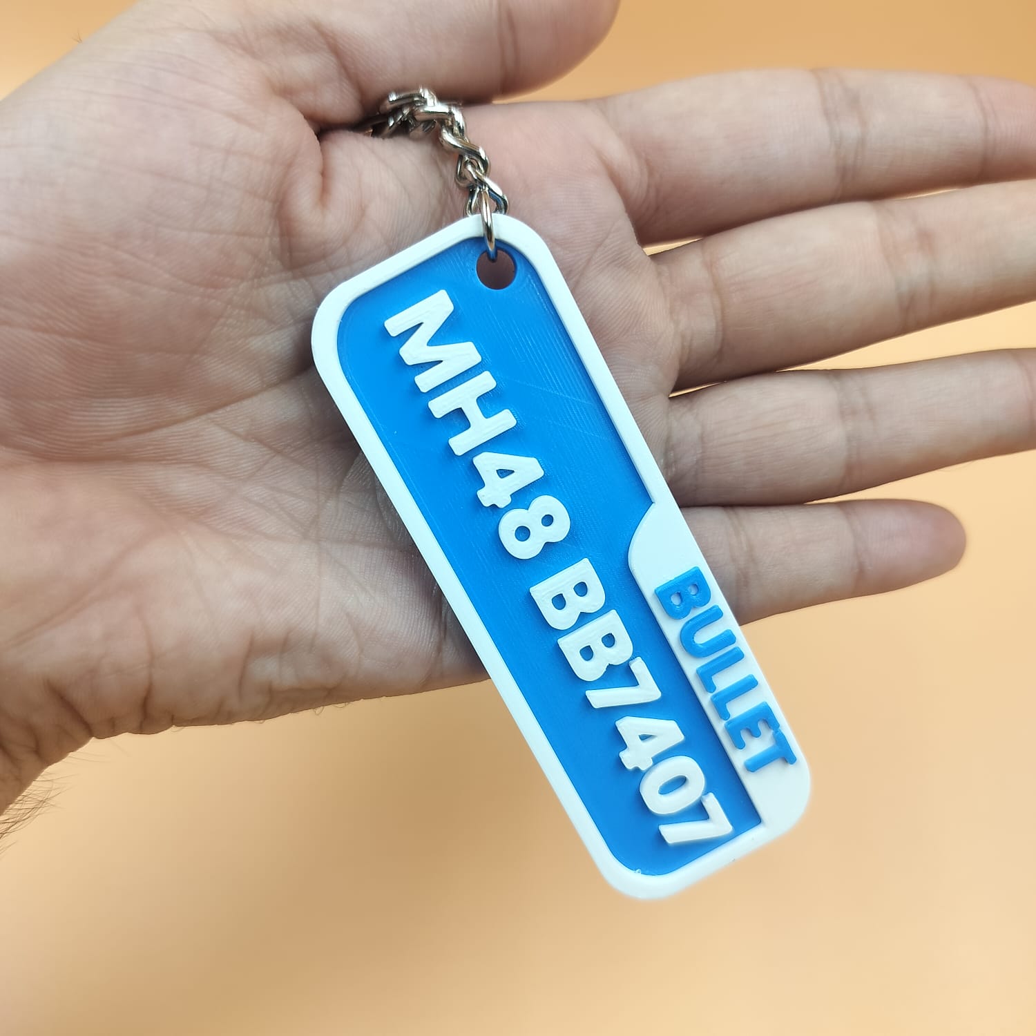 Personalized Vehicle Number Plate Keychain