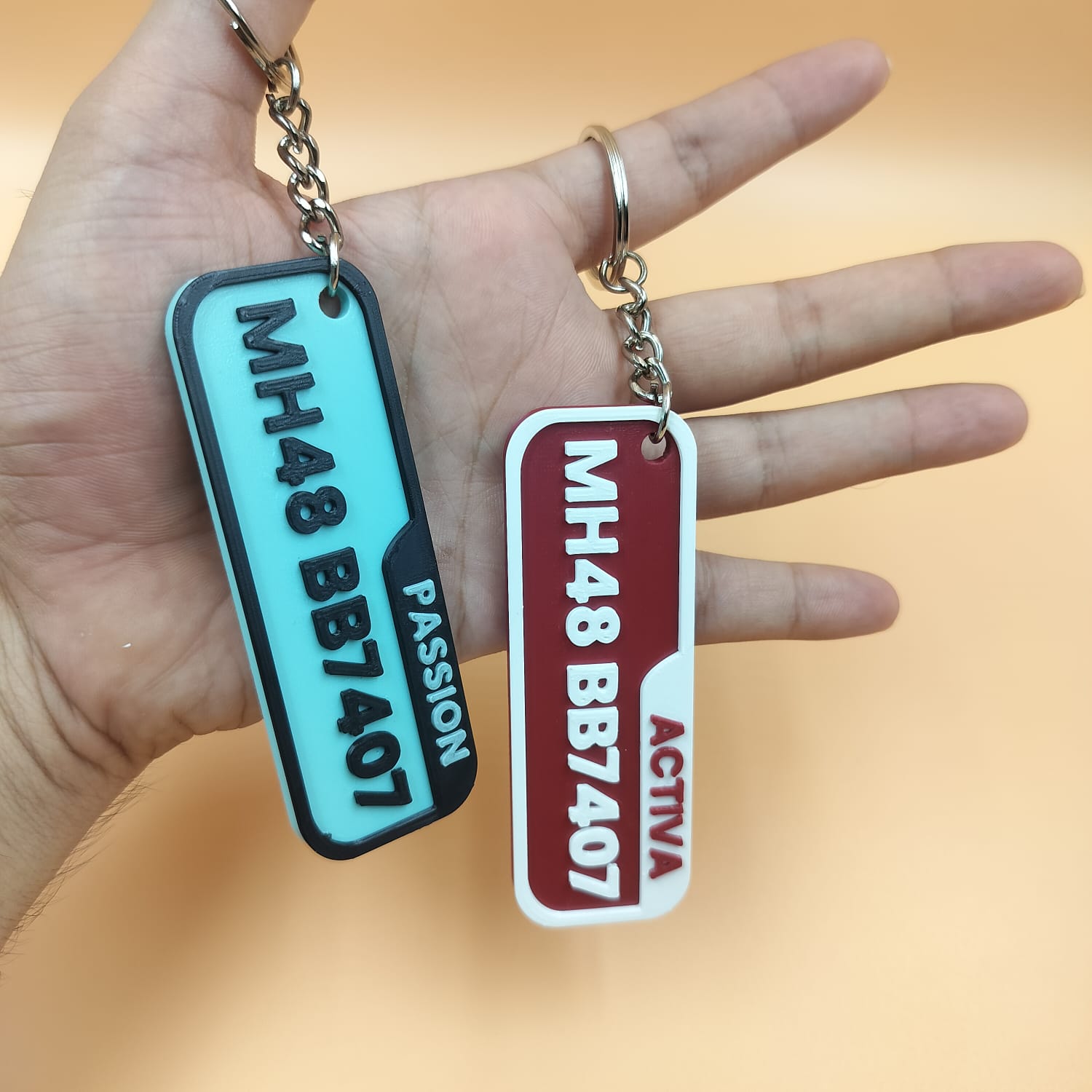 Personalized Vehicle Number Plate Keychain