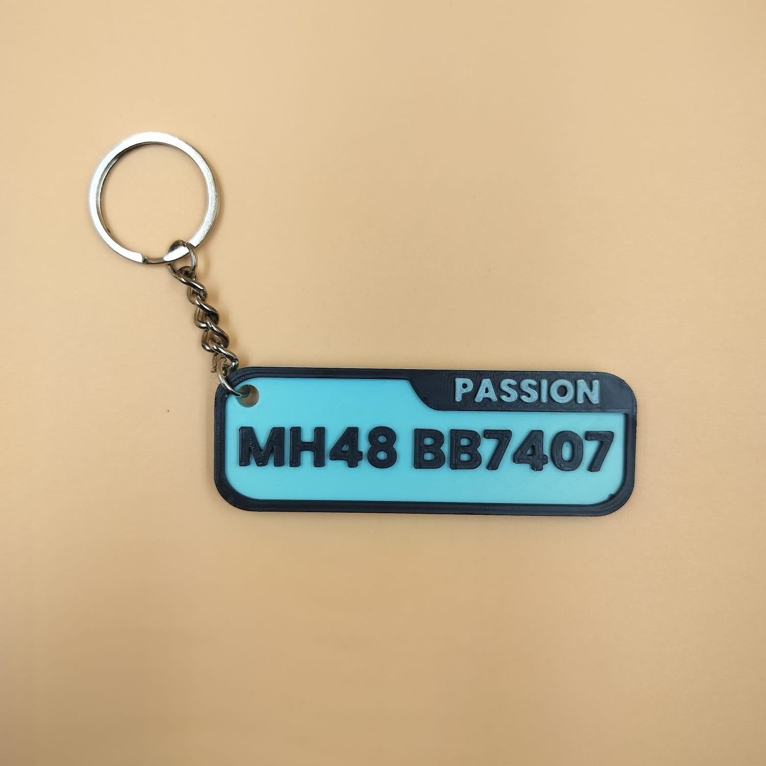 Personalized Vehicle Number Plate Keychain