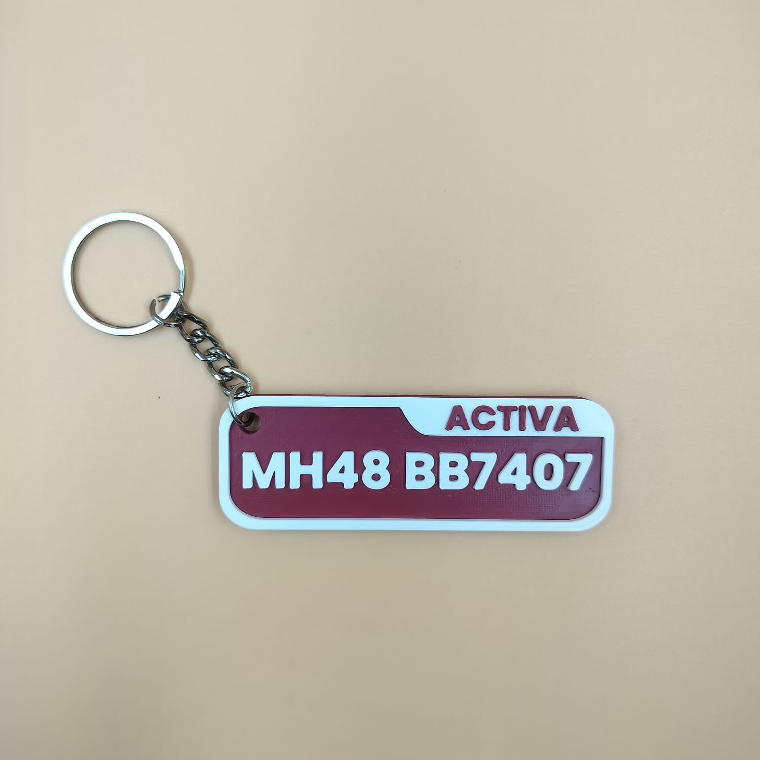 Personalized Vehicle Number Plate Keychain