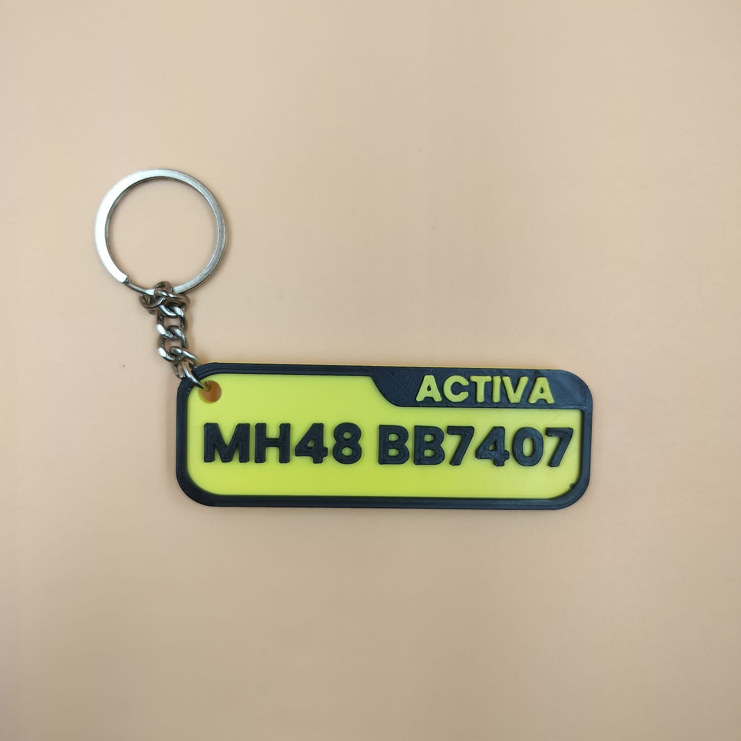 Personalized Vehicle Number Plate Keychain