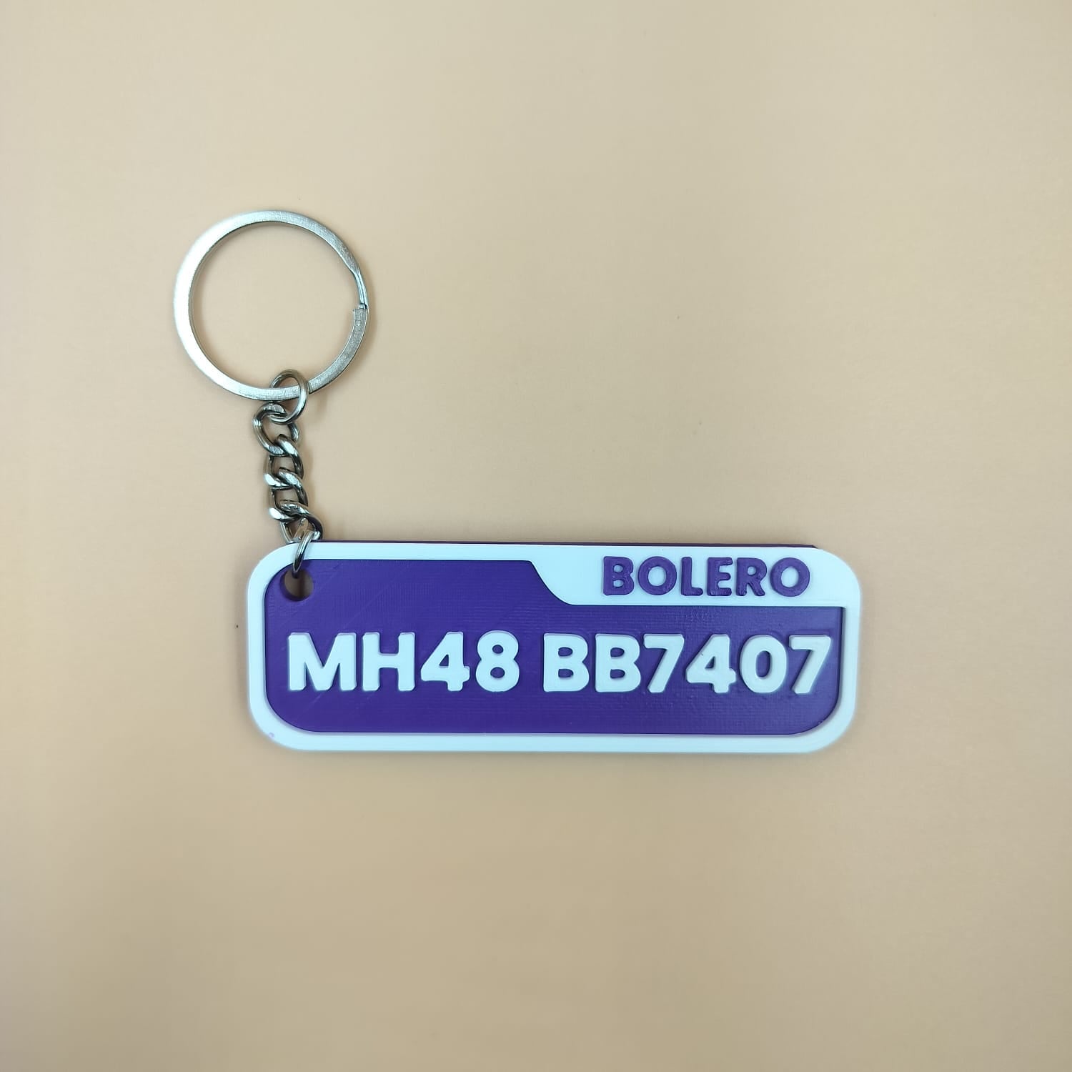 Personalized Vehicle Number Plate Keychain