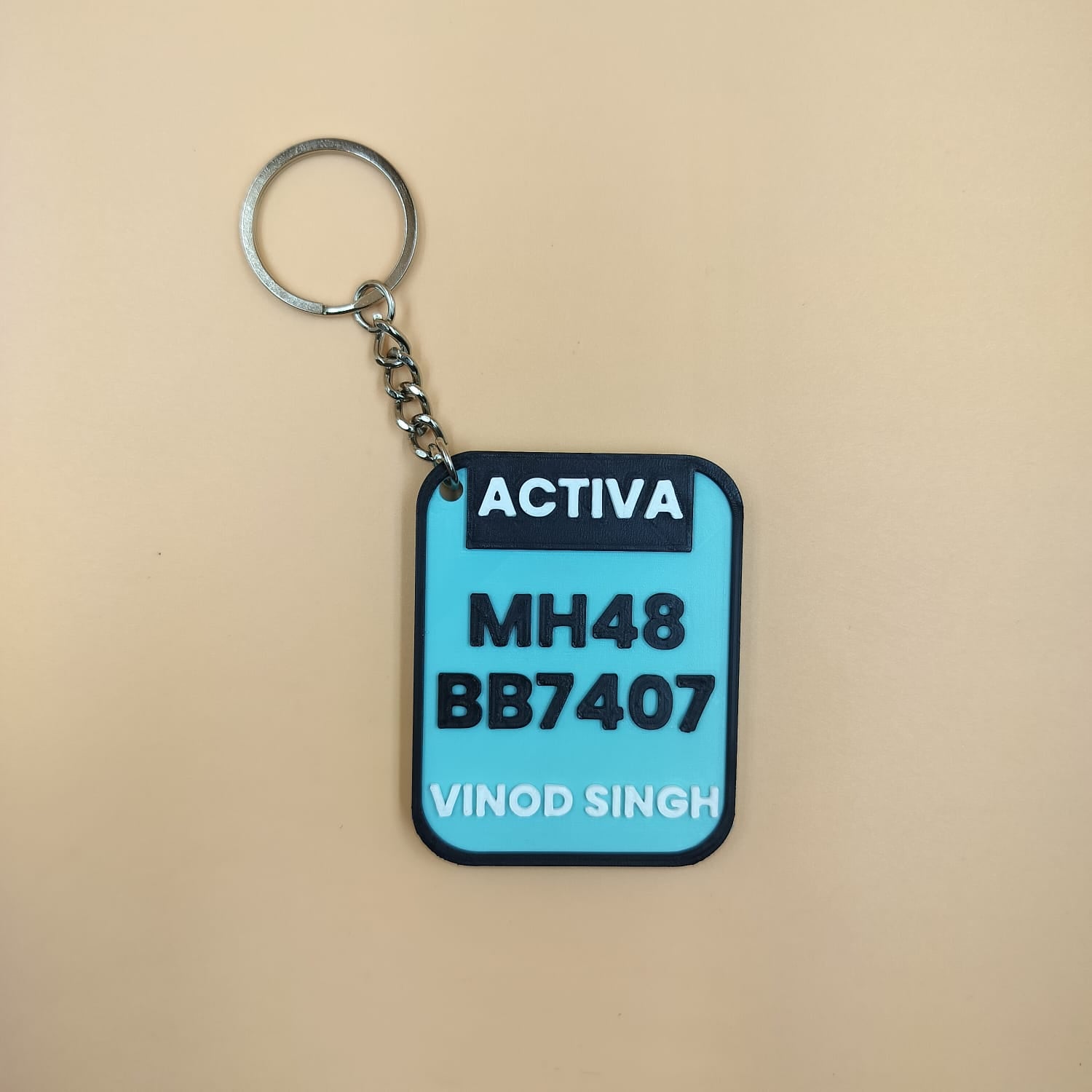 Personalized Vehicle Number Plate Keychain