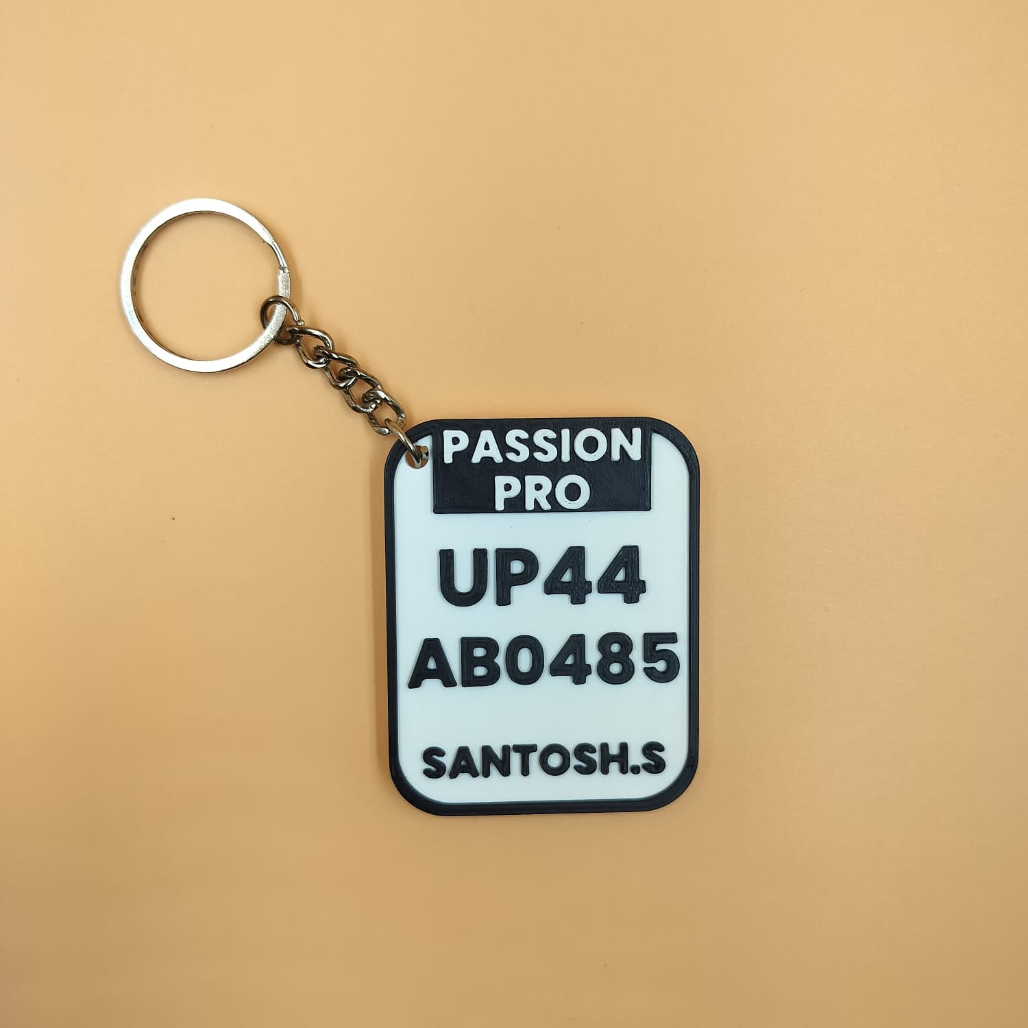 Personalized Vehicle Number Plate Keychain