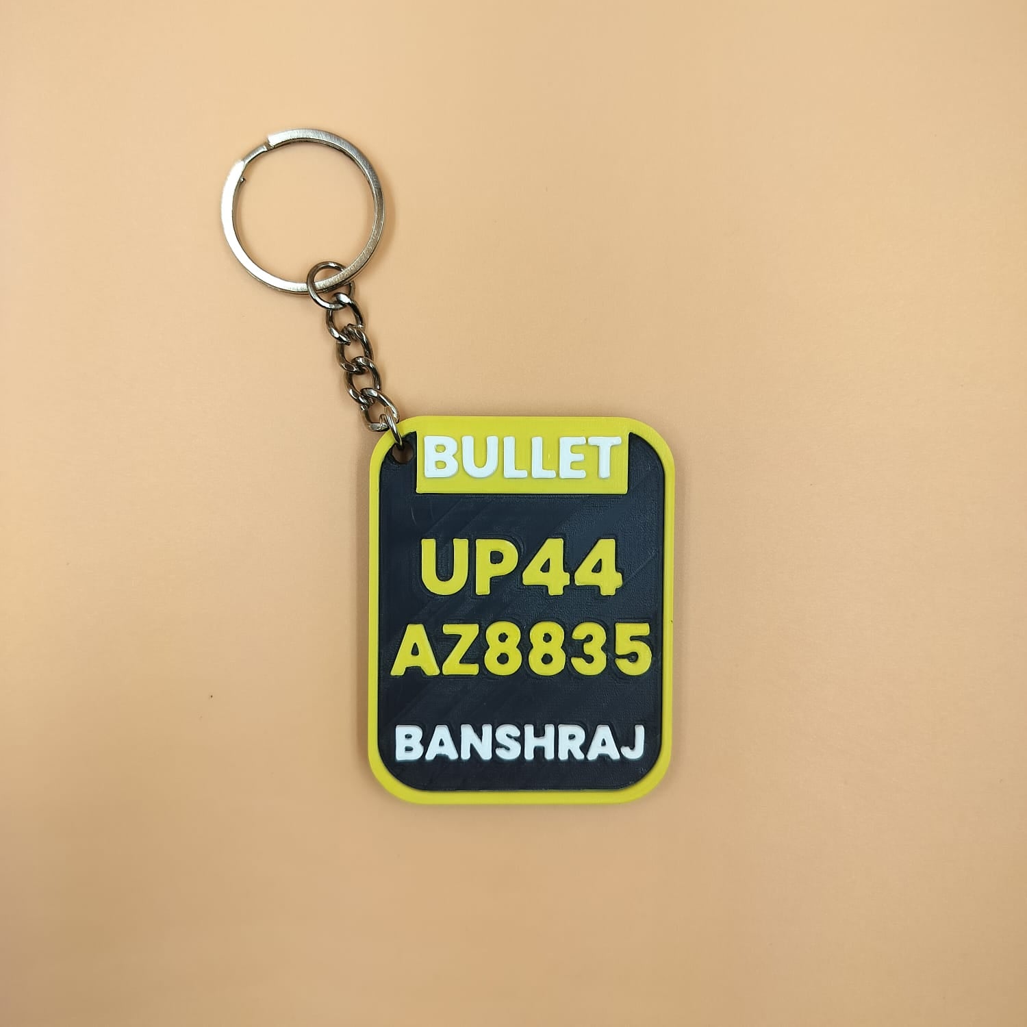 Personalized Vehicle Number Plate Keychain