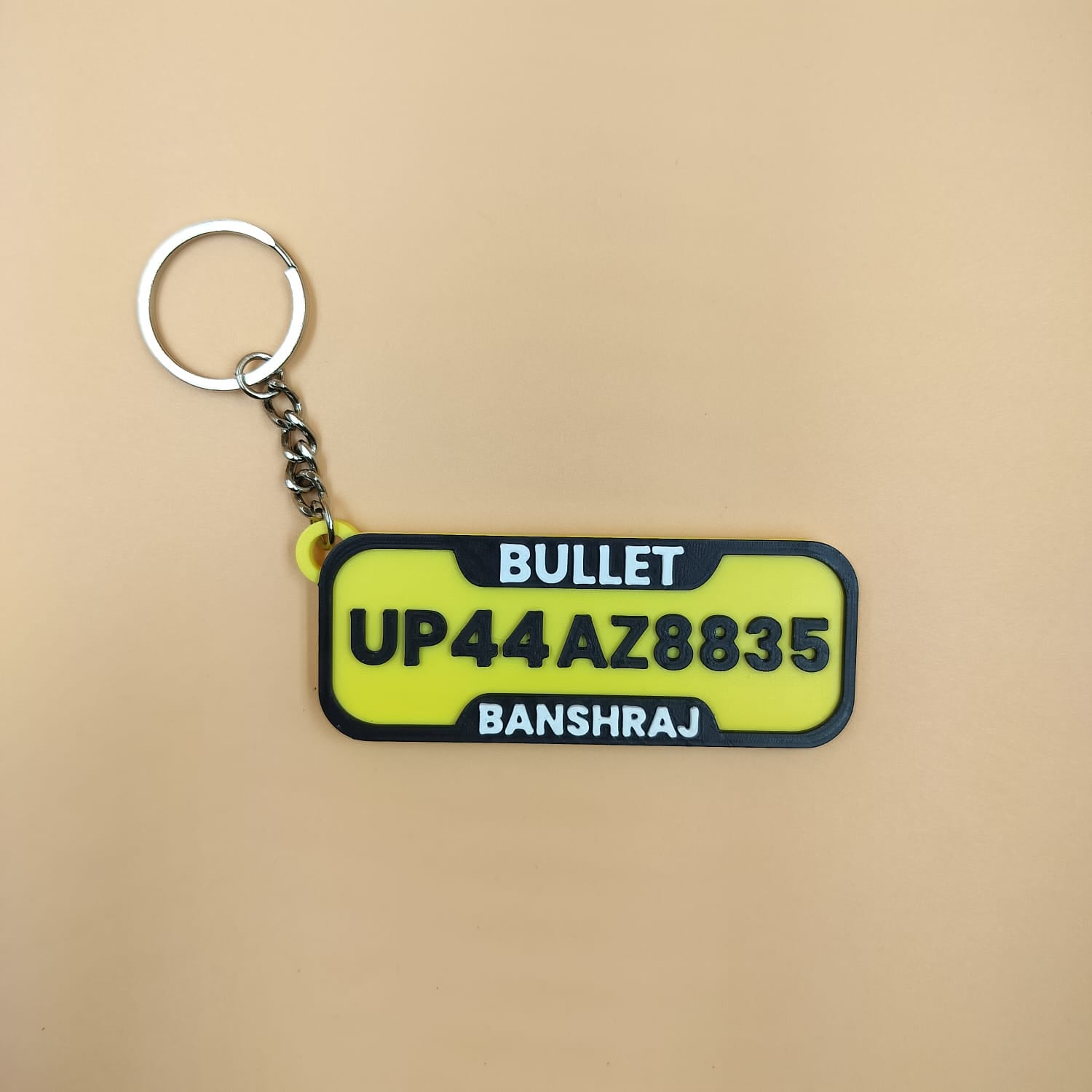 Personalized Vehicle Number Plate Keychain