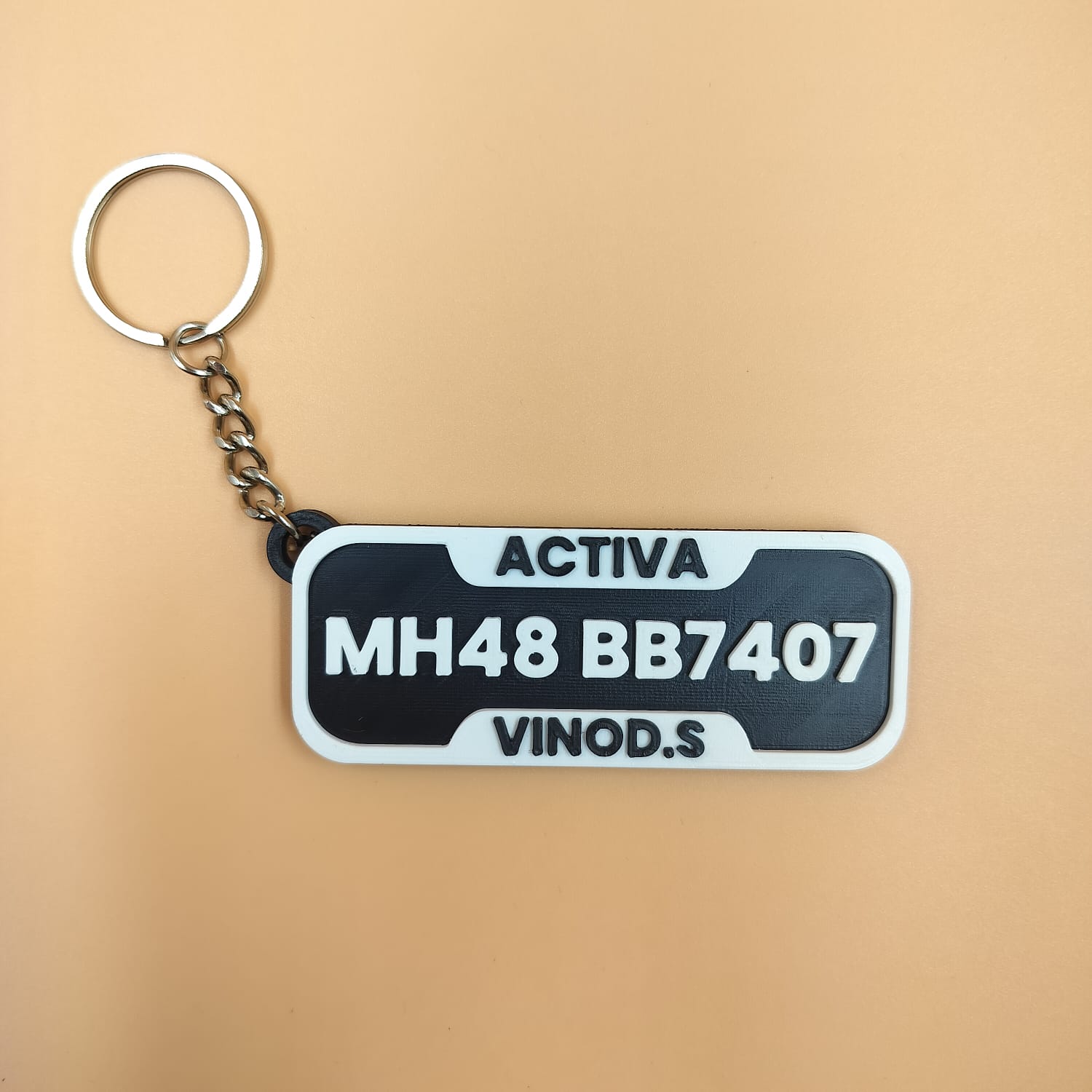 Personalized Vehicle Number Plate Keychain