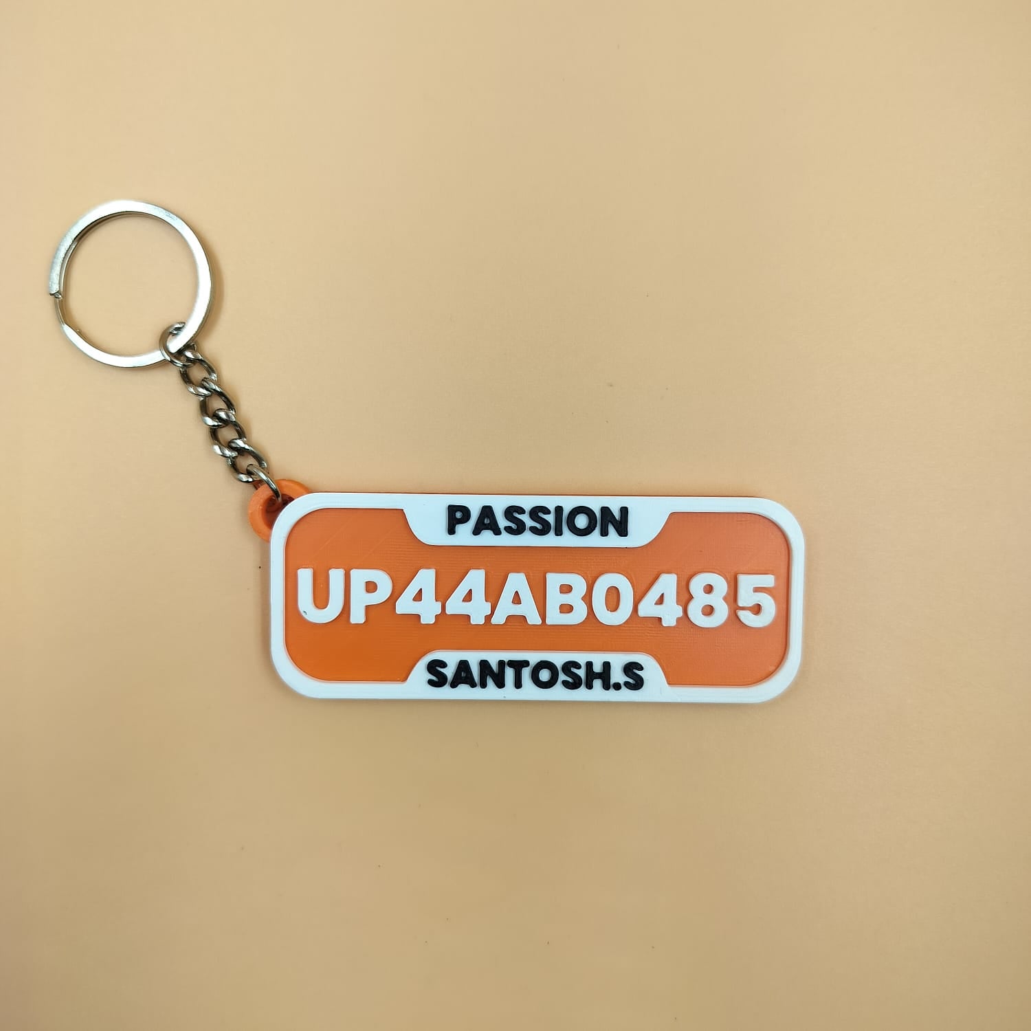 Personalized Vehicle Number Plate Keychain