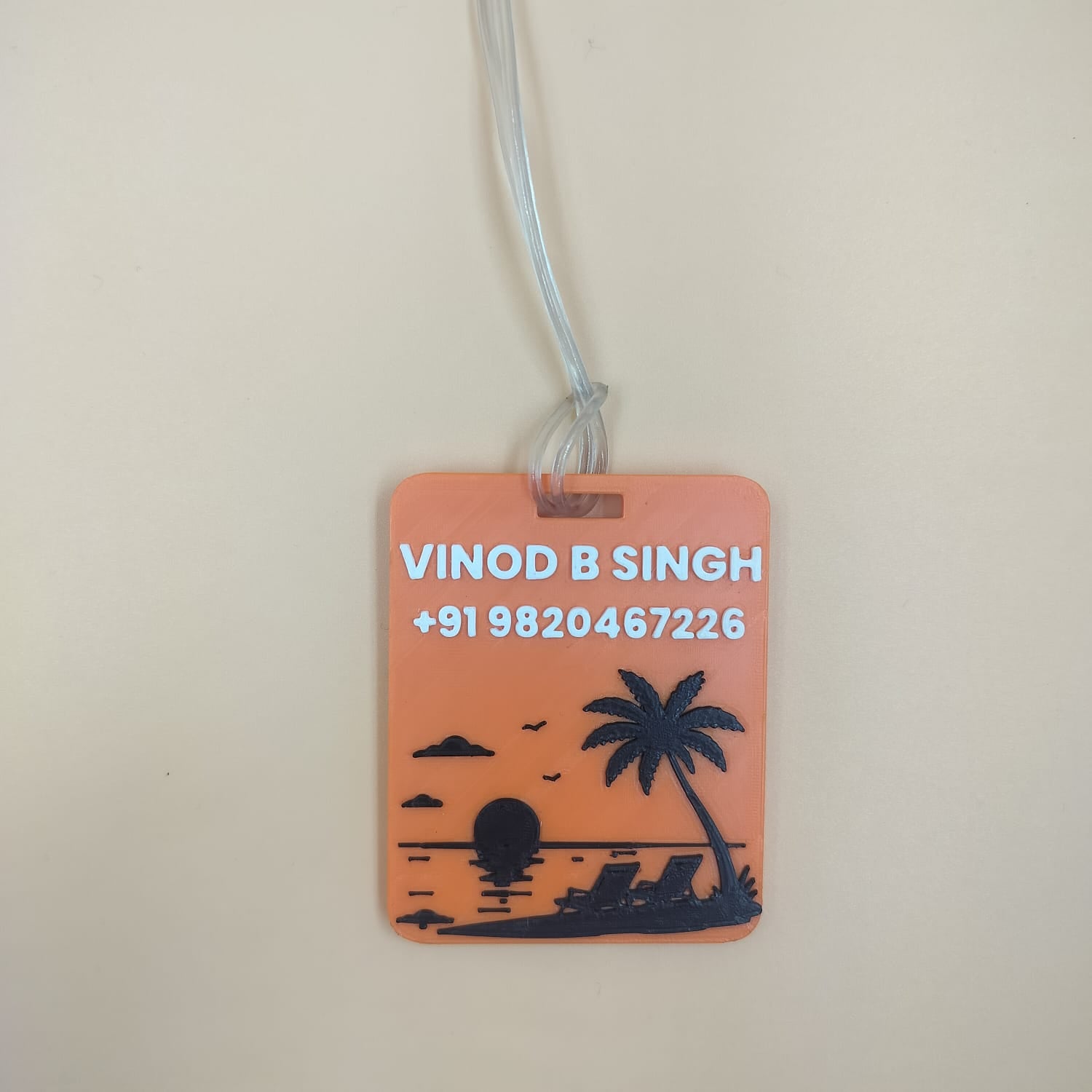 Print Cord Custom 3D Printed Travel Tag