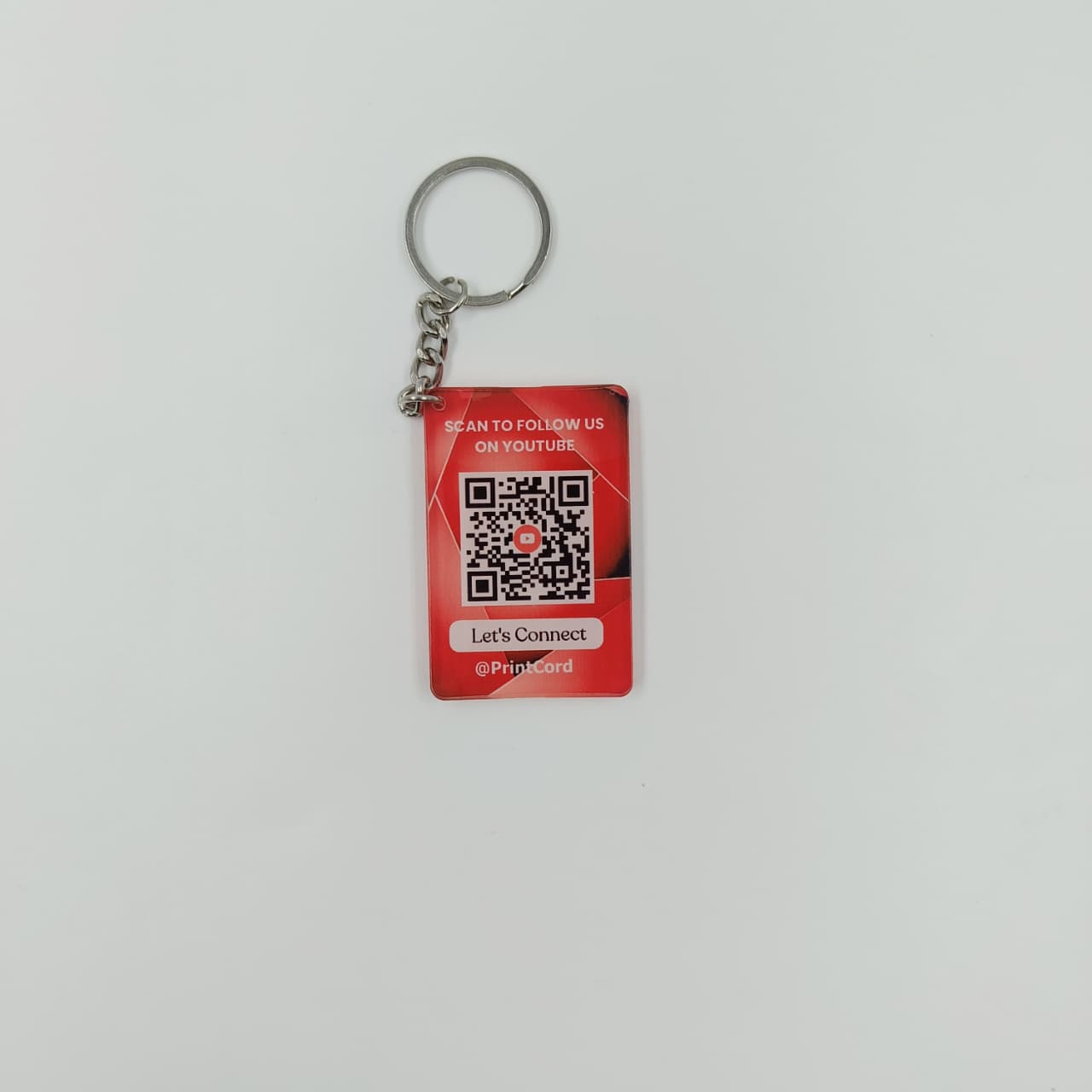Social Media QR Code Acrylic Rectangle Keychain