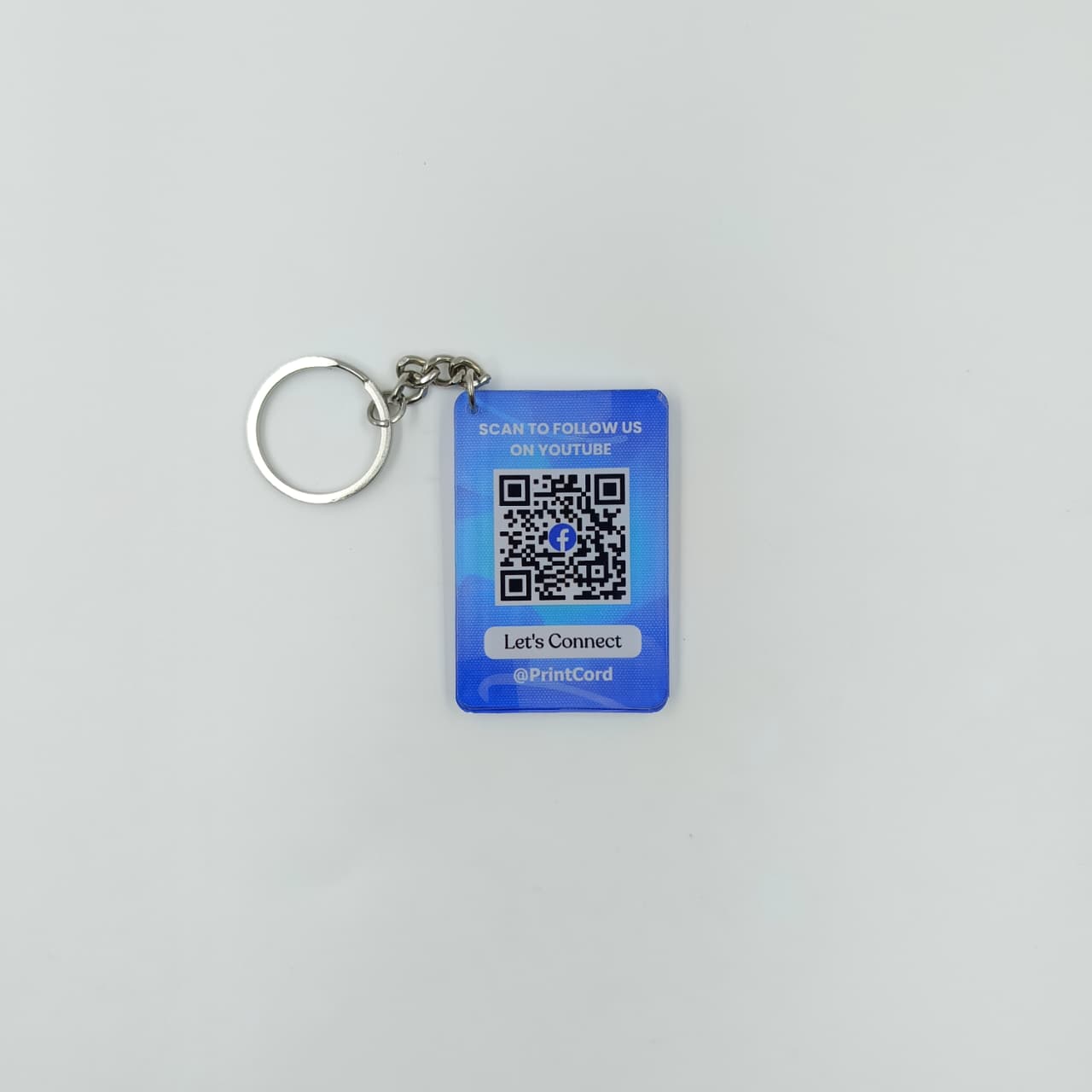 Social Media QR Code Acrylic Rectangle Keychain