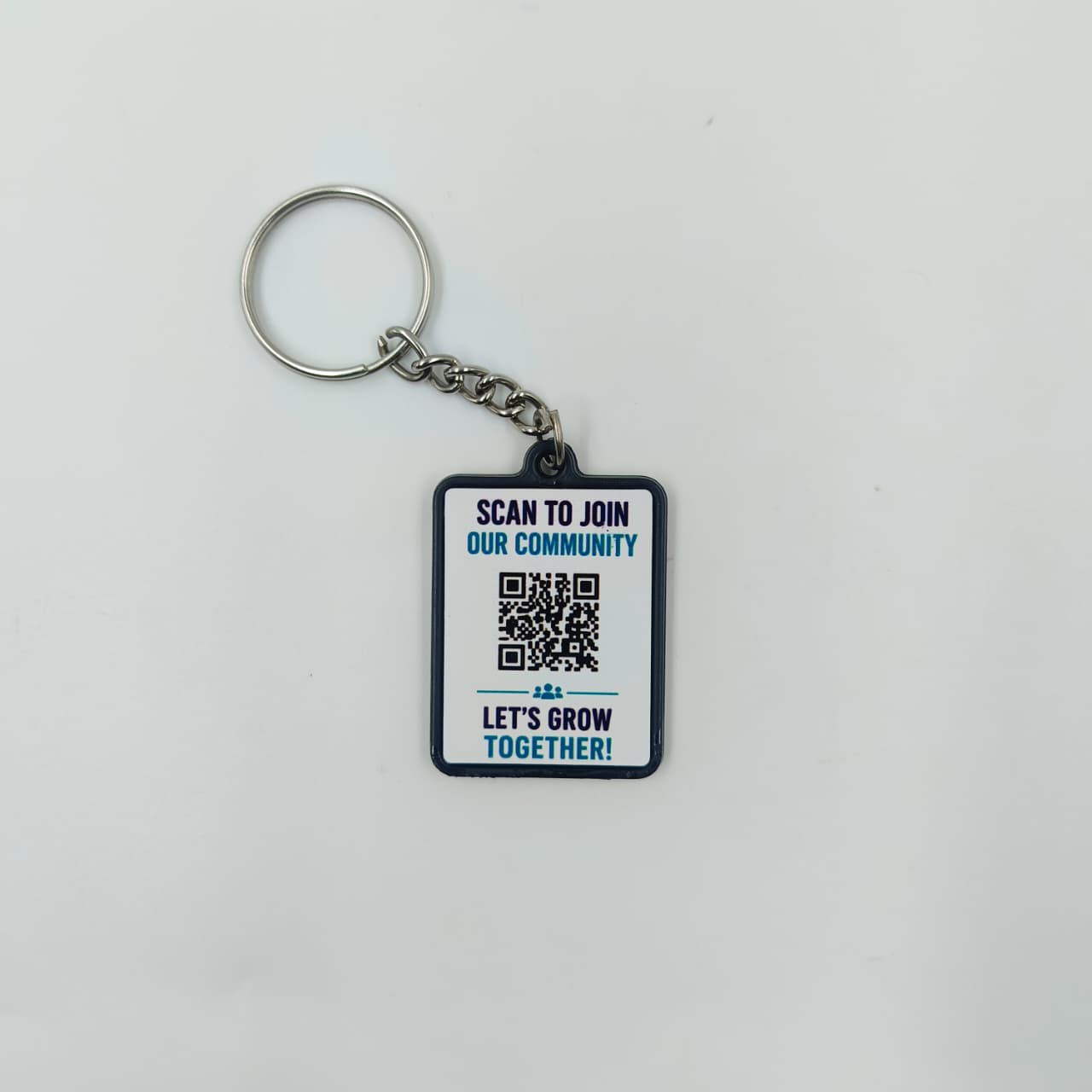 Double-Sided Black Plastic Outline Keychain
