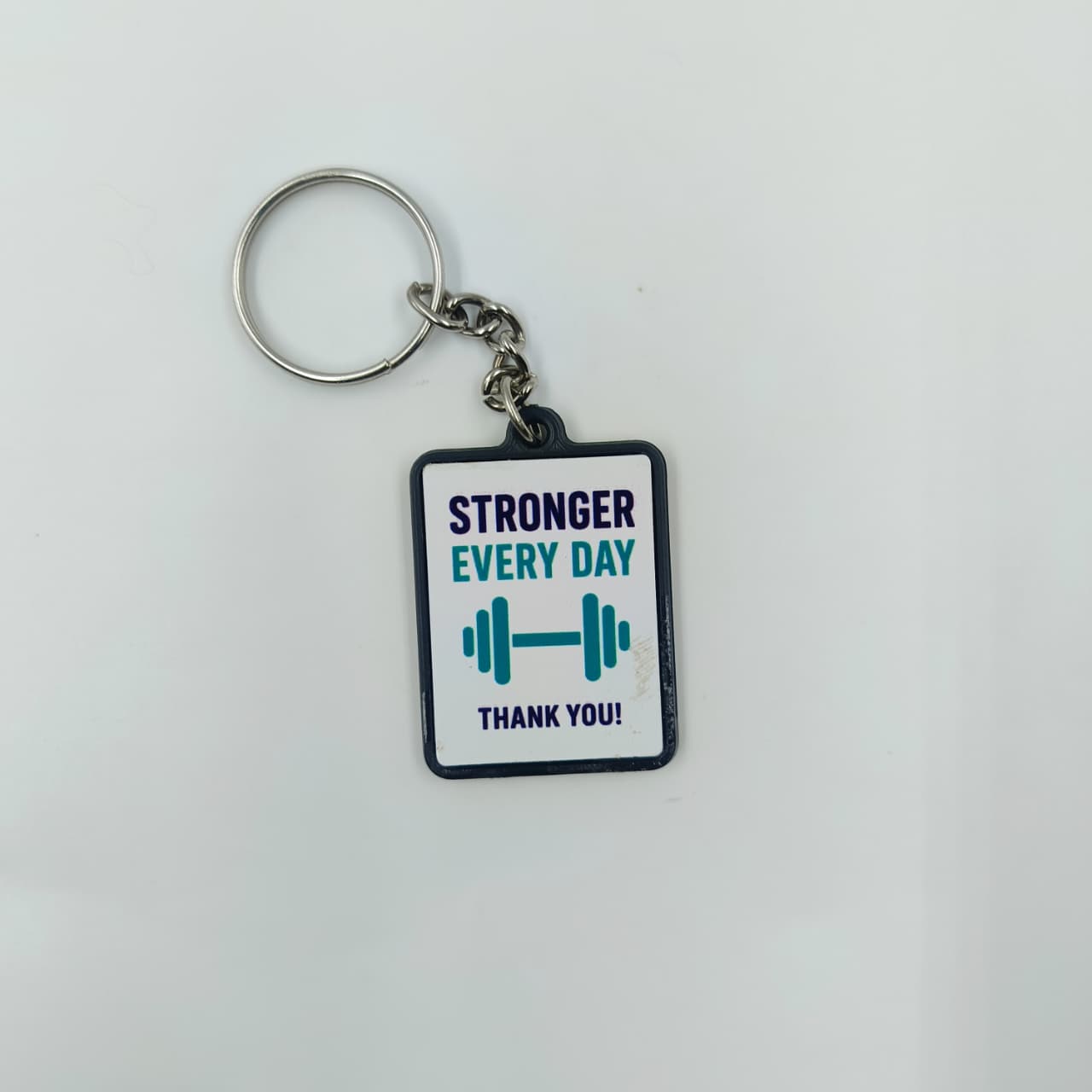 Double-Sided Black Plastic Outline Keychain