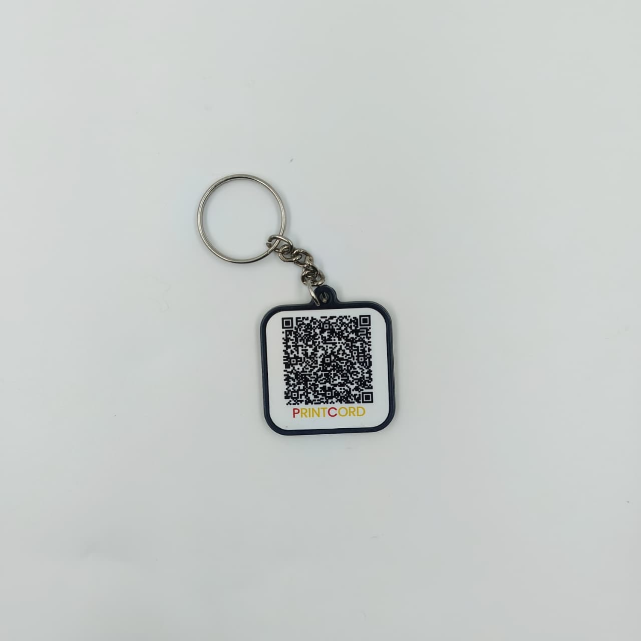 Double-Sided Black Plastic Outline Keychain