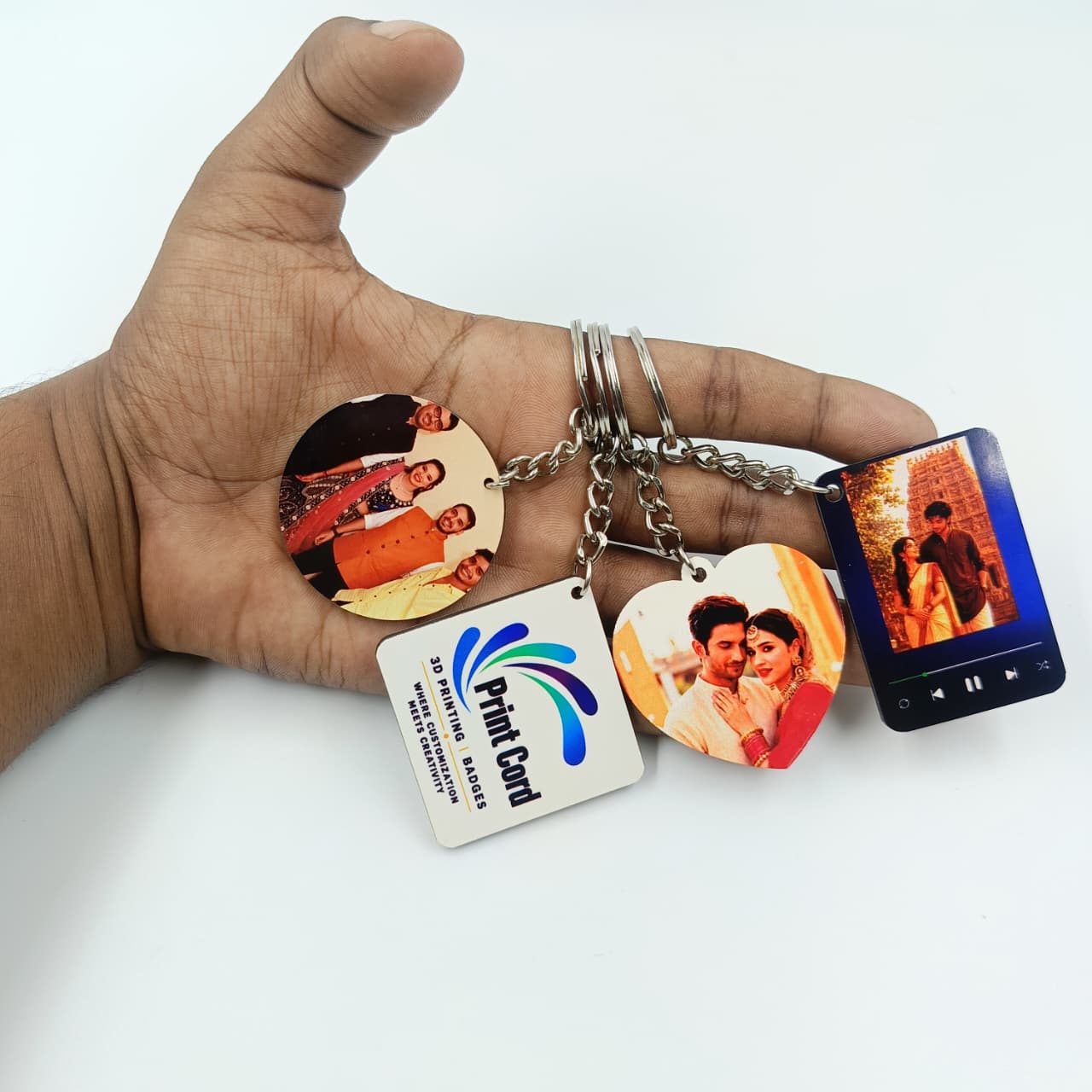 Double-Sided MDF Photo Keychain