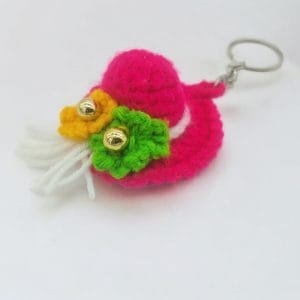 Woolen Designer Hat Keychain