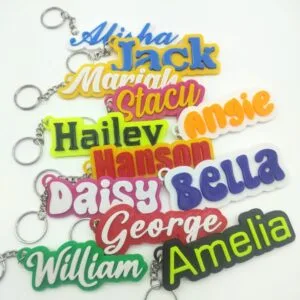 Print Cord Latest Designer Name Custom Keychains