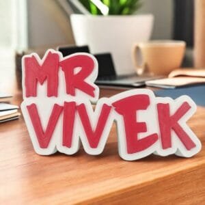 Print Cord Custom 3D Printed Desk Name Tabletop – Personalized Desk Showpiece for Home & Office