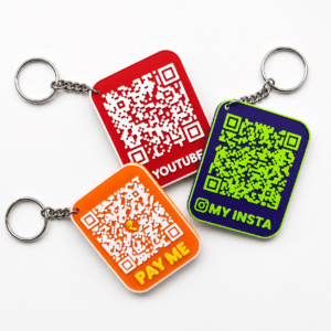 Print Cord Colourful Pocket QR Code Keychains – Scan. Connect. Pay. Anywhere!