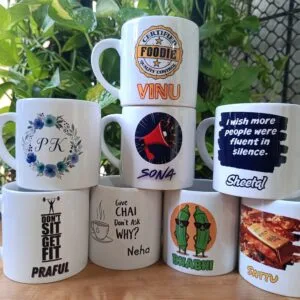 Print Cord Personalized Photo Mugs – Custom Name & Picture Mugs for Gifts, Office Use, Birthdays & Anniversaries