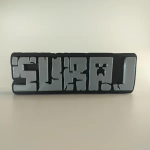 Print Cord Minecraft Name Table Top – Gamer Desk Decor for Game Lovers