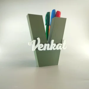 Print Cord Custom 3D Printed Letter Pen Holder – Personalized Desk Organizer for Home & Office