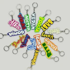 Print Cord Designer Name Keychains Unique & Stylish