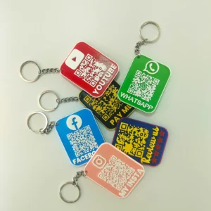 Print Cord Colourful Pocket QR Code Keychains New Collection – Gpay/Whatsapp/Facebook/Google Review