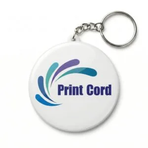 Custom Company Branding Badge Keychain – Personalized Logo Keychains for Business Promotion, Corporate Gifting & Brand Marketing