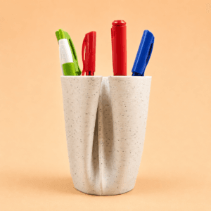 Marble PLA Folded Cloth Pen Holder | Unique 3D Printed Desk Organizer for Students and Professionals