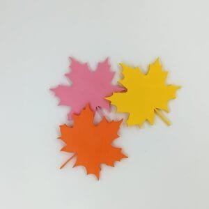3D Printed Maple Leaf Coaster for Tea, Coffee & Beverage Cups ( SET OF 3 PCS )