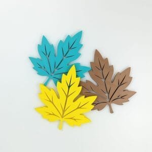 3D Printed Decorative Maple Leaf Coaster for Tea, Coffee & Beverage Cups (SET OF 3 PCS)