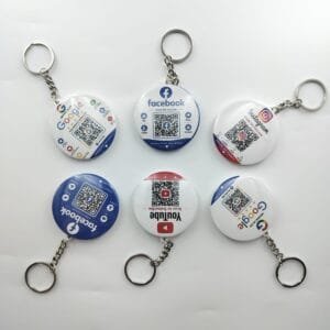 Social Media Badge Keychain