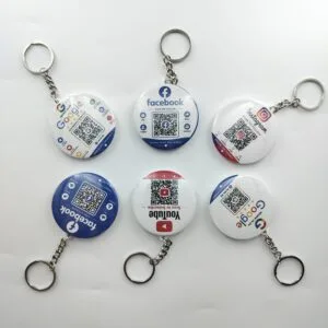 Social Media Badge Keychain