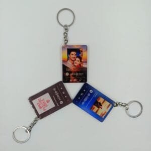 Acrylic Crystal Spotify Rectangle Keychain – Personalized Music Photo Keychain