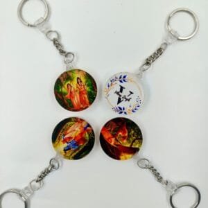 10mm Crystal Circle Keychain