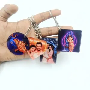 Personalized Acrylic Crystal Keychain | Custom Photo, Logo & Name Keychain | Premium Gloss Finish | Multiple Shapes